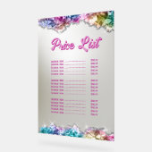 Iridescent Crystals prijslijst Acryl Bord (Hoek)