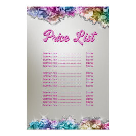 Iridescent Crystals prijslijst Poster