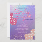 Iridescent Dames Nachtspel Nachtdobbelstenen Kaart (Voorkant)