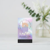 Iridescent Diamond Nail Salon Nail Tech Artist Bus Visitekaartje (Staand voorkant)