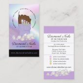 Iridescent Diamond Nail Salon Nail Tech Artist Visitekaartje (Voorkant / Achterkant)