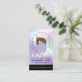 Iridescent Diamond Nail Salon Nail Tech Artist Visitekaartje (Staand voorkant)