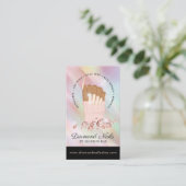 Iridescent Diamond Nail Salon Nail Tech Artist Visitekaartje (Staand voorkant)