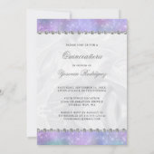 Iridescent Diamond Sparkle Glam Quinceañera Kaart (Achterkant)