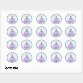 Iridescent Diamond Sparkle Glam Quinceañera Ronde Sticker (Vel)