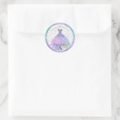 Iridescent Diamond Sparkle Glam Quinceañera Ronde Sticker (Tas)