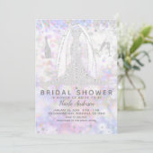 Iridescent Diamond Wedding Dress Vrijgezellenfeest Kaart (Staand voorkant)