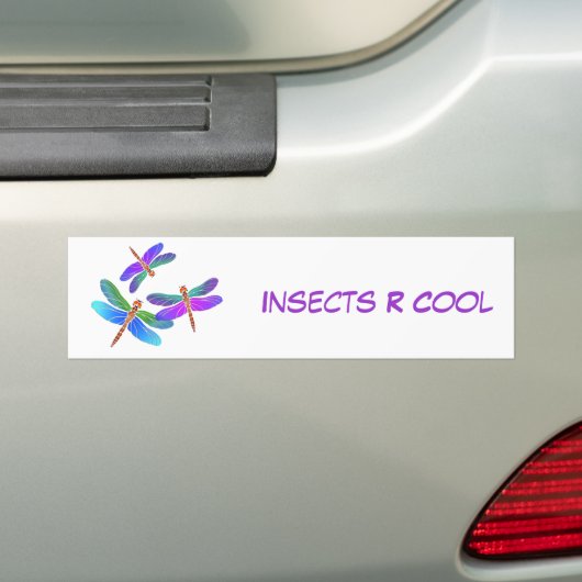 Iridescent Dive Bombing Dragonfings Bumpersticker (Op auto)