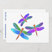 Iridescent Dive Bombing Dragonfings Kaart (Voorkant / Achterkant)