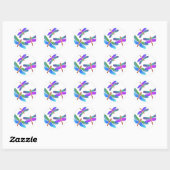 Iridescent Dive Bombing Dragonfings Ronde Sticker (Vel)