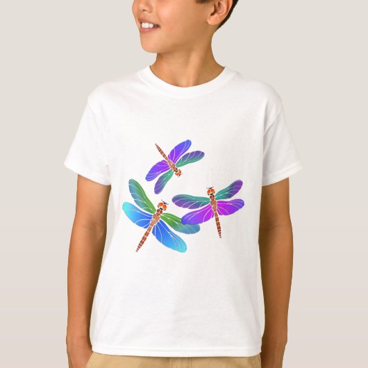 Iridescent Dive Bombing Dragonfings T-shirt (Voorkant)