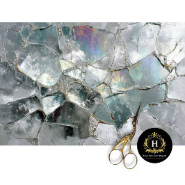 Iridescent Draak Schaal Glas Decoupage Papier
