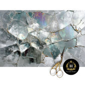 Iridescent Dragon Scale Glass Decoupage Paper Tissuepapier