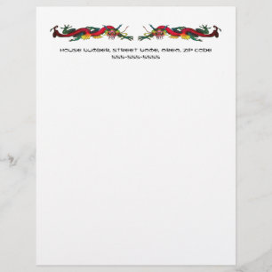 Iridescent Dragons letterhead Persoonlijk Briefhoofd