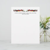 Iridescent Dragons letterhead Persoonlijk Briefhoofd (Staand voorkant)