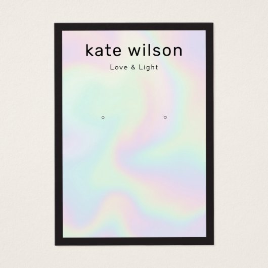Iridescent Earring Display Card Visitekaartje (Voorkant)