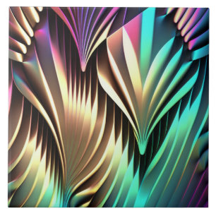 Iridescent Effect Art Deco Rondingen Tegeltje