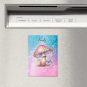 Iridescent Enchanted Fairytale Mushrooms Naam Magneet (Insitu (Vaatwasser))