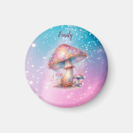 Iridescent Enchanted Fairytale Mushrooms Naam Magneet
