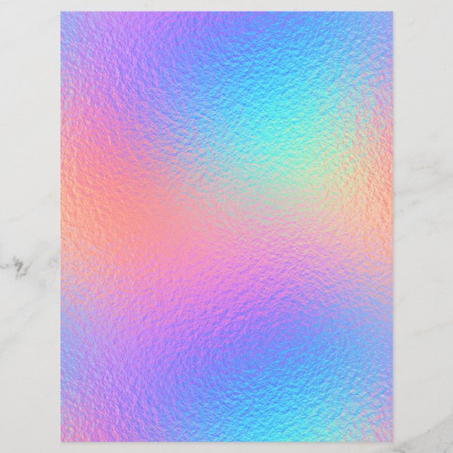 Iridescent Faux Folie Scrapbook Paper nr. 5 (Voorkant)