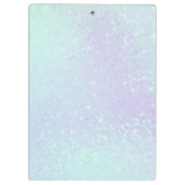 Iridescent Faux Holographic Glitter Monogram Klembord (Achterkant)