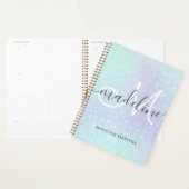 Iridescent Faux Holographic Glitter Monogram Planner (Display)