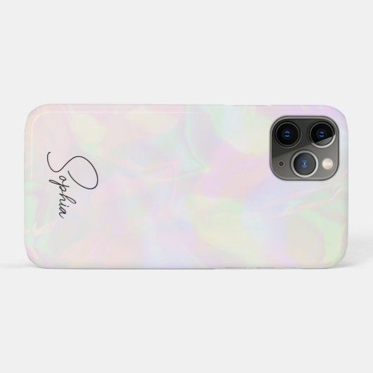 Iridescent Faux Holographic Luxe Vrouwelijk Case-Mate iPhone Case (Achterkant (horizontaal))
