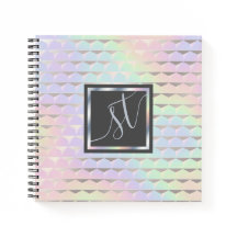 Iridescent Faux Holographic Pattern Monogram