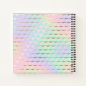 Iridescent Faux Holographic Pattern Monogram Notitieboek (Achterkant)
