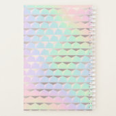 Iridescent Faux Holographic Pattern Monogram Planner (Achterkant)
