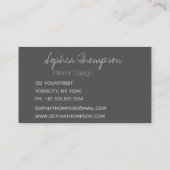 Iridescent Faux Holographic Pattern Monogram Visitekaartje (Achterkant)