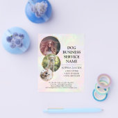 Iridescent Faux Holographic Walker Pet Sitting Flyer (Enkel)