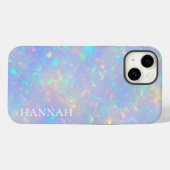 Iridescent Faux Opal w /  naam Case-Mate iPhone Case (Achterkant (horizontaal))