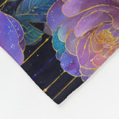 Iridescent Floral Wrapping met Red Ribbon Bow Fleece Deken (Hoek)