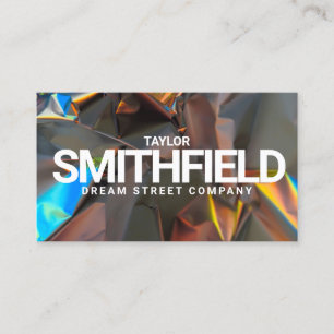 Iridescent Foil Holographic Modern Visitekaartje
