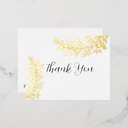 Iridescent Folie Dank u Folie Uitnodiging Briefkaart (Voorkant / Achterkant)