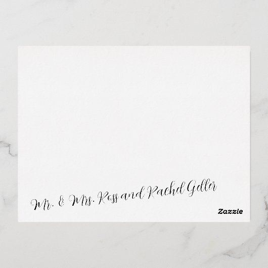 Iridescent Folie Dank u Folie Uitnodiging Briefkaart (Achterkant)