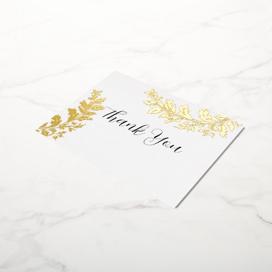 Iridescent Folie Dank u Folie Uitnodiging Briefkaart (Gedraaid)