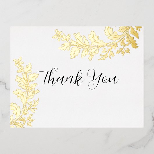 Iridescent Folie Dank u Folie Uitnodiging Briefkaart (Voorkant)