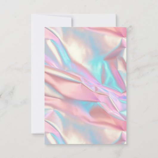 Iridescent Folie en Glitter Bruiloft Dank u Kaart (Achterkant)