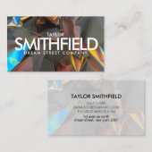 Iridescent Folie Holographic Modern Visitekaartje (Voorkant / Achterkant)