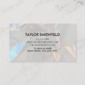 Iridescent Folie Holographic Modern Visitekaartje (Achterkant)