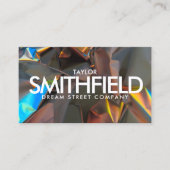 Iridescent Folie Holographic Modern Visitekaartje (Voorkant)