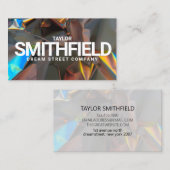 Iridescent Folie Holographic Modern Visitekaartje (Voorkant / Achterkant)