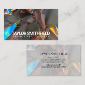 Iridescent Folie Holographic Modern Visitekaartje (Voorkant / Achterkant)