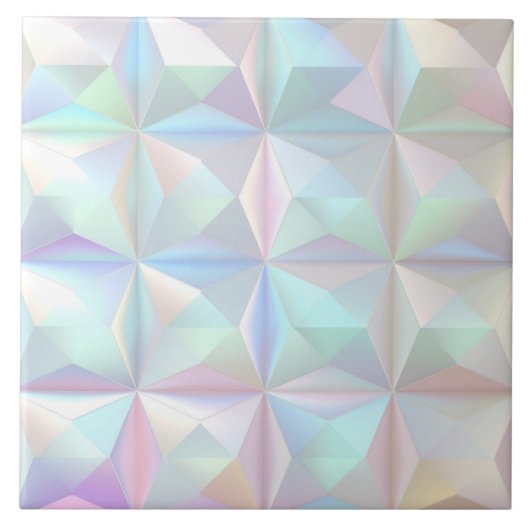 Iridescent Geometric 3D Square ID1178 Tegeltje (Voorkant)