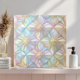 Iridescent geometrisch bloemstermotief ID1176 Tegeltje