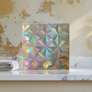 Iridescent geometrisch stervormig patroon ID1179 Tegeltje