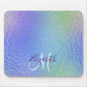 Iridescent gepersonaliseerd monogram muismat (Voorkant)