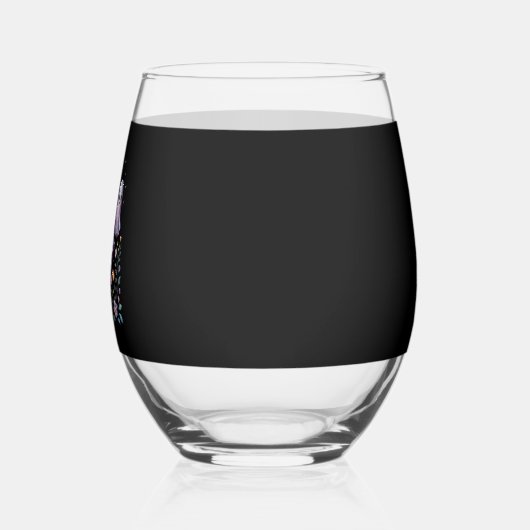 Iridescent Ghost Girly Halloween Wijnglas Zonder Voet (Links)